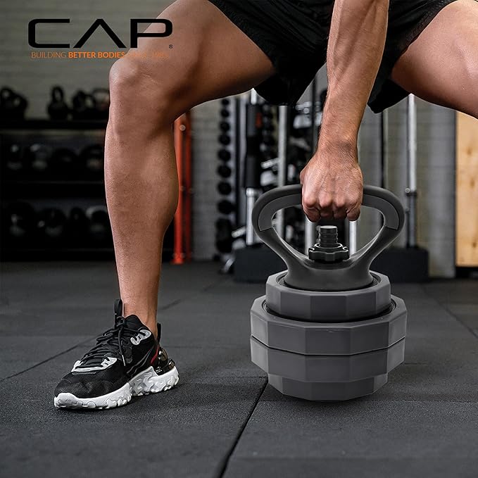 CAP Barbell Multi-Use Adjustable Weight Set - Versatile Dumbbell, Barbell & Kettlebell for Full-Body Workouts | 45lb and 66lb options
