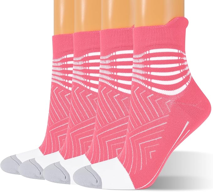 IRAMY Compression Ankle Support Socks Women - Wicking, Cushioned Athletic, Plantar Fasciitis Relief 2/3/6 Pairs