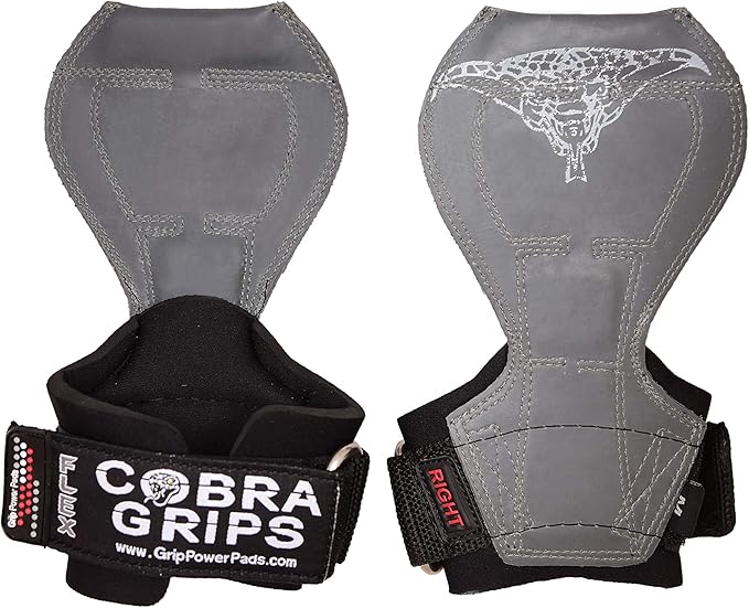 Cobra Grips Flex Model Weight Lifting Gloves Heavy Duty Straps Alternative Power Lifting Hooks for Deadlifts with Padded Wrist Wrap Support Bodybuilding