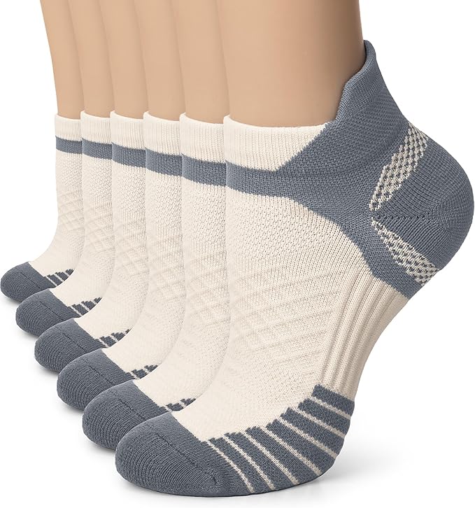 Iseasoo Copper Ankle Compression Socks - Low Cut Arch Support Socks for Men & Women, Running, Nurses, Plantar Fasciitis Socks