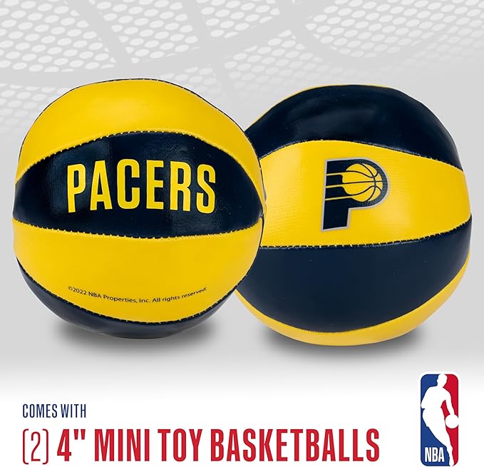Franklin Sports NBA Toy Basketballs - 2 Pack of Kids Soft Mini Basketballs for Over The Door + Indoor Hoops - NBA Fan Shop
