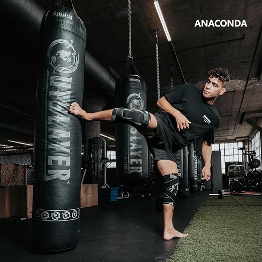 Anaconda Fightwear Knee Brace (X-Small) - Compression Support Sleeve with Gel Pad for Shock Absorption and Joint Health - Adjustable Fit for Left or Right Leg - Ideal for Athletes, Men and Women