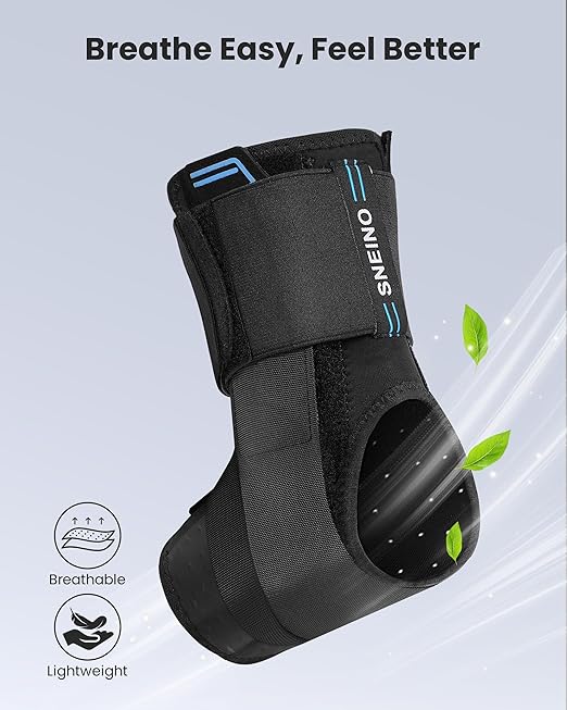 Ankle Brace for Women Men - Ankle Support Brace for Sprained Ankle, Ankle Stabilizer for Achilles, Tendon, Sprain, Injury Recovery, Lace up Ankle wrap for Running, Basketball, Volleyball (Upgrade Ankle Brace, X-Large)