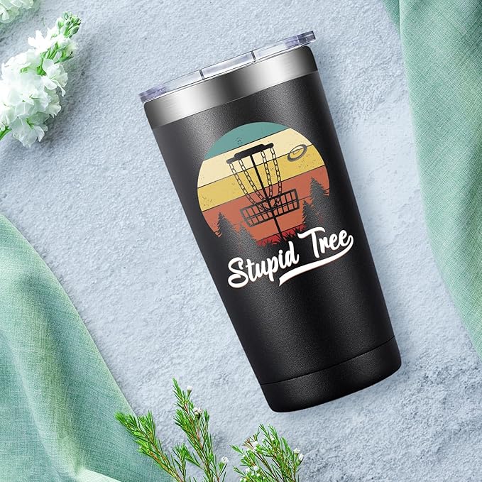 Disc Golf Gifts for Men - Christmas Birthday Gifts for Disc Golf Player - DiscGolf Tree Tumbler Cup 20 oz
