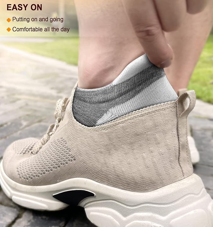BULLIANT Men Running Socks,Active Ankle Socks No Show For Men With Cushioned Footbed Arch Support Breathable Wicking