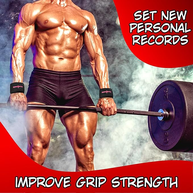 Anime Lifting Straps - Padded Wrist Straps for Weightlifting, Bodybuilding, Gym Workouts, Powerlifting, Deadlifts & Fitness (Soft Cotton 23.5 inch, 1 Pair)