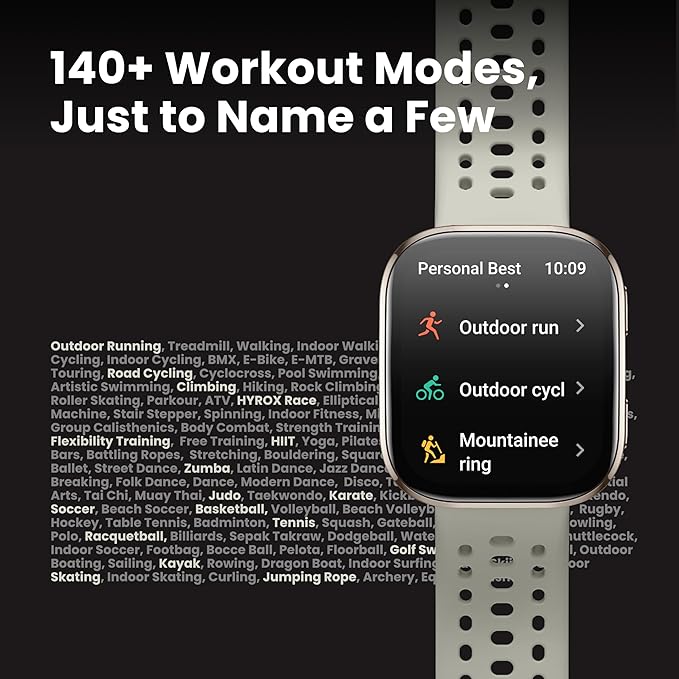 Amazfit Bip 6 Smart Watch 46mm, 14 Day Battery, 1.97" AMOLED Display, GPS & Free Maps, AI, Bluetooth Call & Text, Health, Fitness & Sleep Tracker, 140+ Workout Modes, 5 ATM Water-Resistance (Renewed)