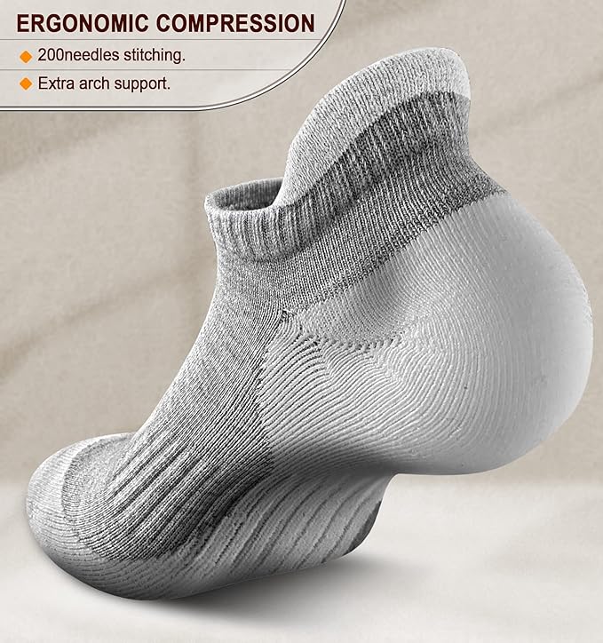 BULLIANT Men Running Socks,Active Ankle Socks No Show For Men With Cushioned Footbed Arch Support Breathable Wicking