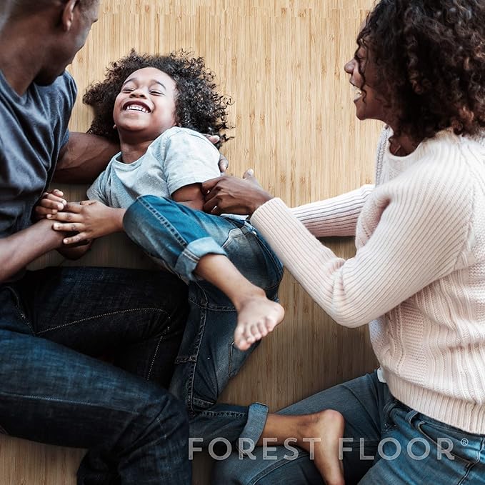 Forest Floor 3/8 Inch Thick Printed Foam Tiles, Premium Wood Grain Interlocking Foam Floor Mats, Anti-Fatigue Flooring – Stylish Flooring Solution