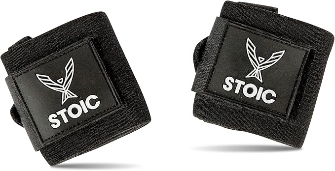Stoic Wrist Wraps Weightlifting, Powerlifting, Cross Training, Bodybuilding with Thumb Loop. for Gym Workout, Men and Women Weight Lifting and Strength Training