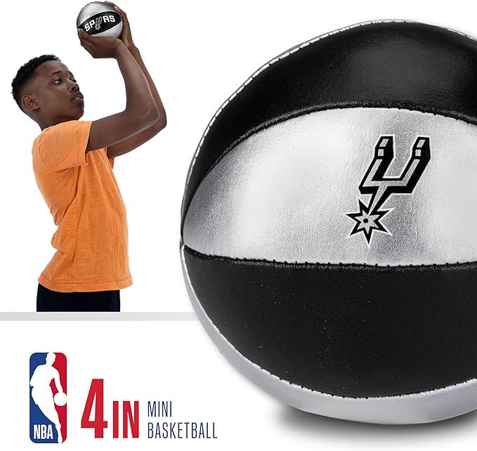 Franklin Sports NBA Toy Basketballs - 2 Pack of Kids Soft Mini Basketballs for Over The Door + Indoor Hoops - NBA Fan Shop