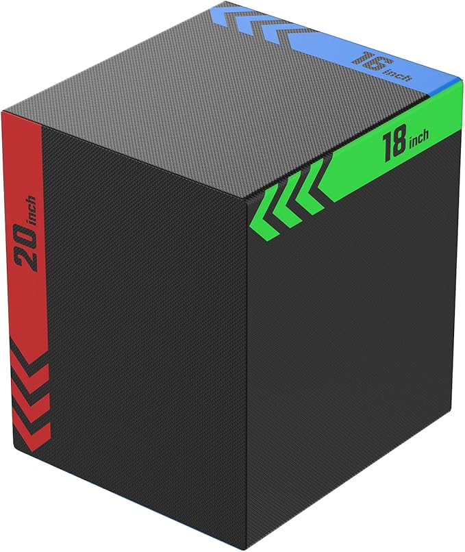 HANDBODE 3-in-1 Plyo Box – Plyometric Jump Box with Durable High-Density Foam Core and Non-Slip Surface for Box Jumps, Squats, and Home Gym Workouts