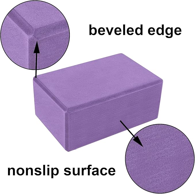 Muka Yoga Blocks 4x6x9 Inch, High Density EVA Foam Yoga Brick for Meditation, Pilates