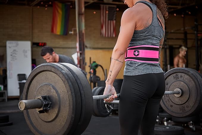 Harbinger Weightlifting Belt, Foam, 4.5" Width, Pink, X-Small - X-Large
