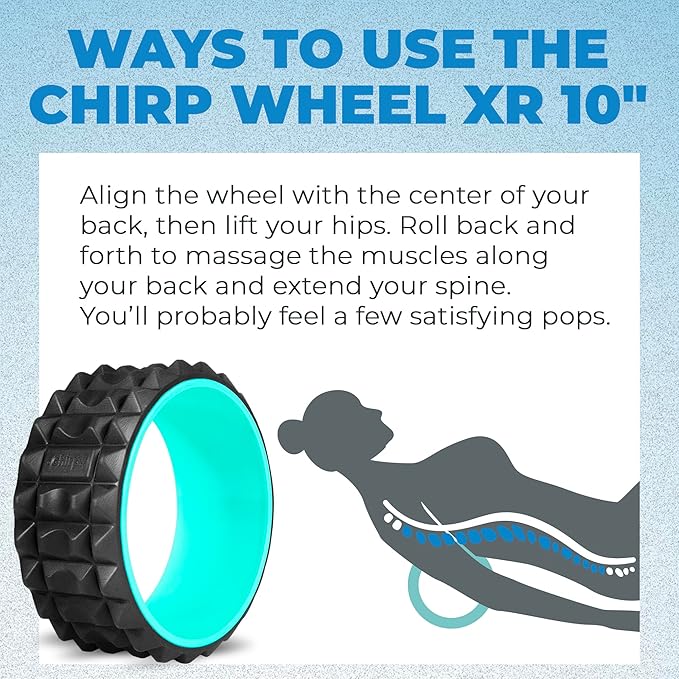 Chirp Wheel XR Acupressure - Back Relief & Muscle Relaxation, Stress Melting, Targeted Trigger Point Release, Comfort Cushioning, High-Density Foam Roller, 500lbs Capacity, 10" Mint