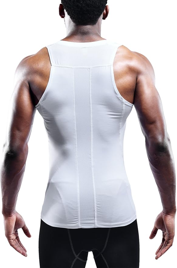 NELEUS Men's 3 Pack Athletic Compression Under Base Layer Sport Tank Top