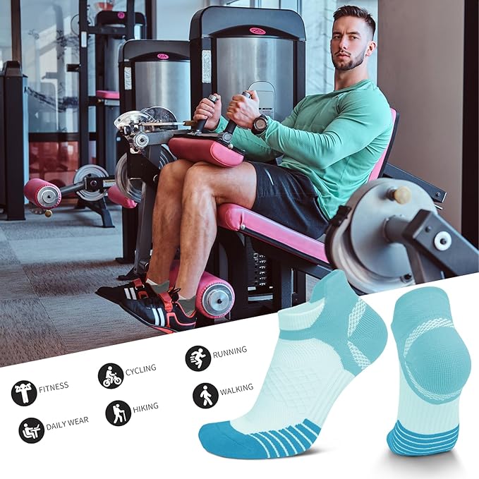 Iseasoo Copper Ankle Compression Socks - Low Cut Arch Support Socks for Men & Women, Running, Nurses, Plantar Fasciitis Socks