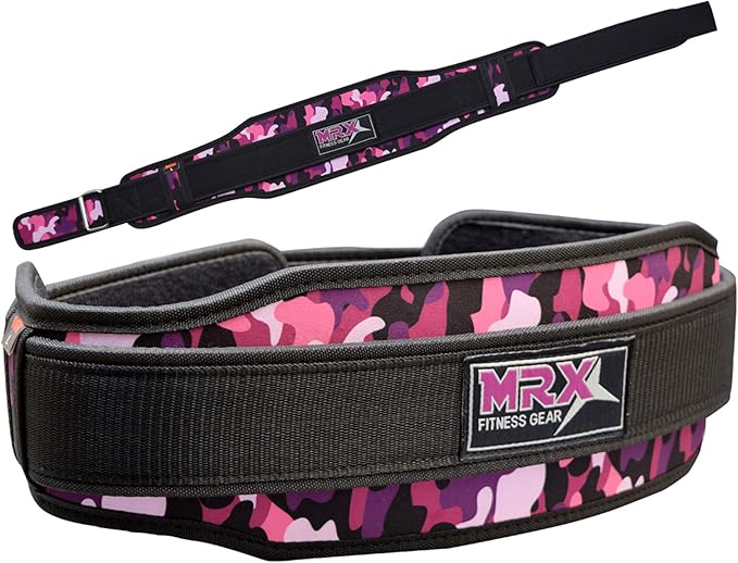 MRX Weight Lifting Belt with Double Back Support Gym Training 5" Wide Belts 11 Colors