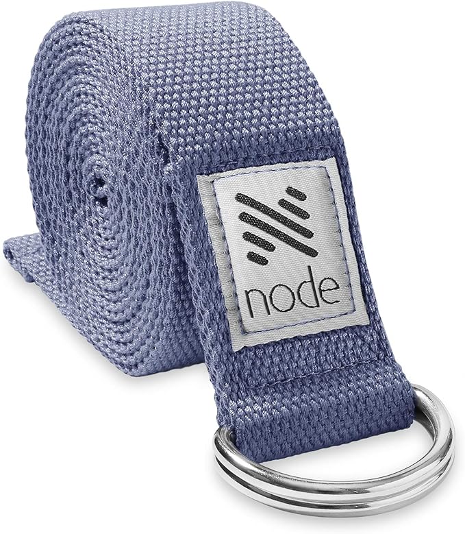 7-1/2' Yoga Strap for Stretching, Woven Cotton Blend Yoga Strap with Adjustable D-Ring Buckle for Exercise, Therapy and Fitness