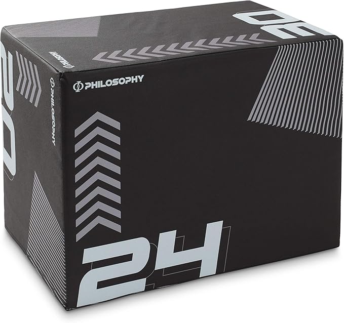 Philosophy Gym 3-in-1 Foam Plyo Box, Soft Plyometric Jump Box for Home Gym, HIIT, Jumps, Step-Ups, Agility and Strength Training