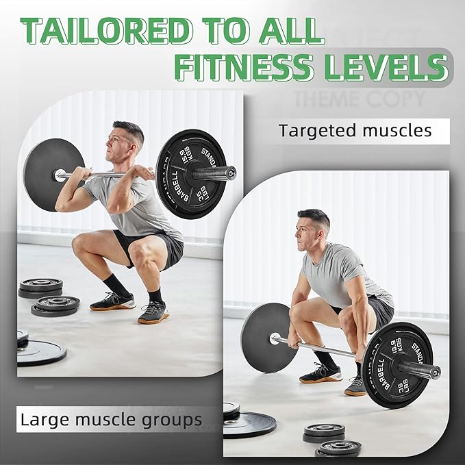 Fitvids 2-Inch Olympic Cast Iron Weight Plate for Strength Training & Weightlifting, Multiple Sizes