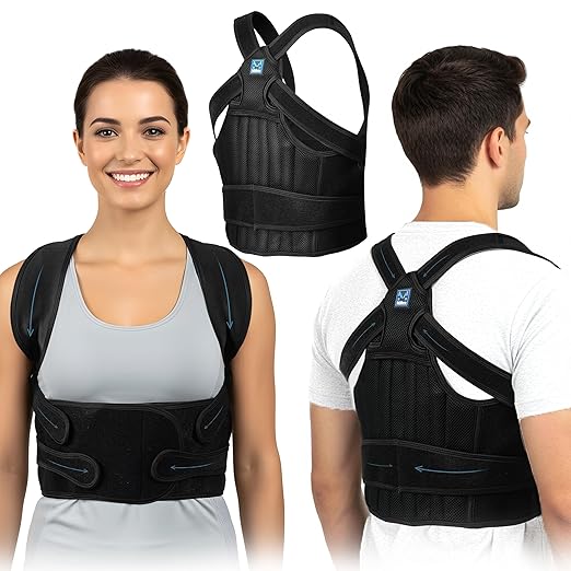 Posture Corrector for Women & Men – Adjustable Back Brace for Alignment, Pain Relief & Back Support – Premium Back Posture Trainer for Improved Posture