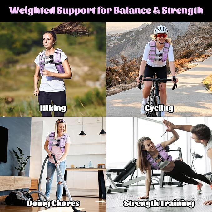 Weighted Vest Weight Vest for Men Women Kids Weights Included with Reflective Stripe, Body Weight Vests Adjustable for Running, Workout, Jogging, Walking