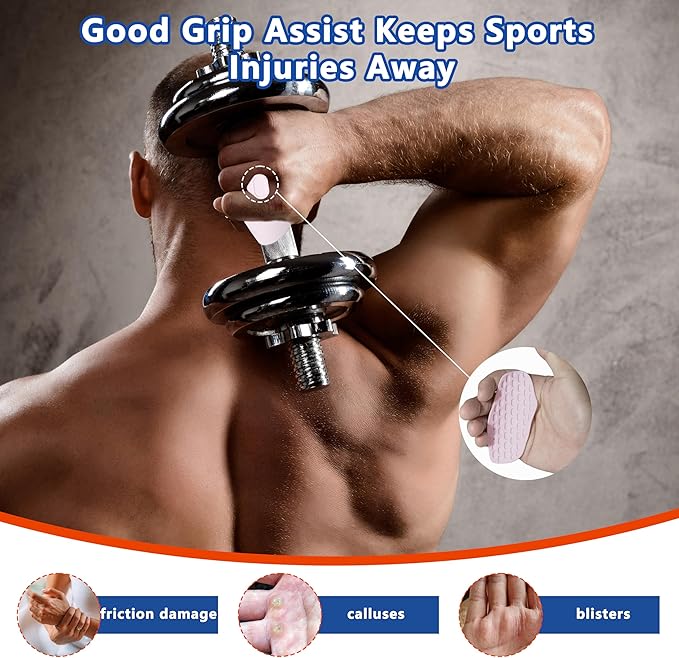Silicone Gym Grips for Weight Lifting,Workout Gloves for Women Men Alternative,Anti Slip Gym Workout Grip,Rubber Gym Hand Grips-Weightlifting Grips Pad for Barbell,Pull Up,Ryptfit,Training