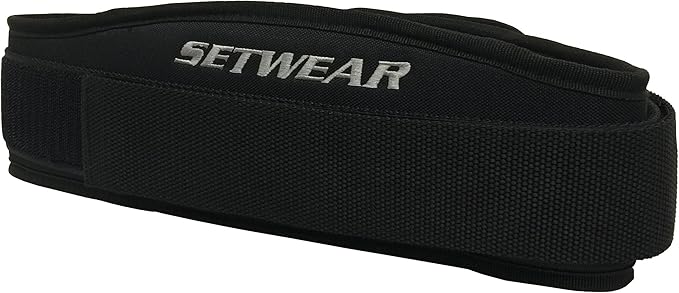 Fitness Belt for Weightlifting Powerlifting - SetWear Sport Back Belt- Olympic Lifting Squats Deadlift- Adjustable With Lumbar Wedge Back Support- Men & Women - Workout Gear