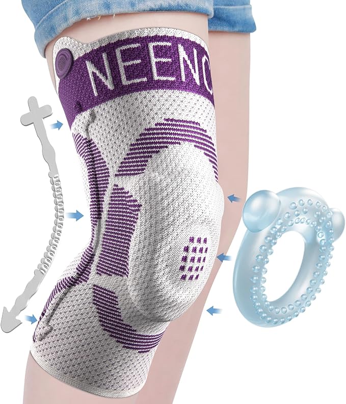 NEENCA Kids Knee Brace Sleeve, Youth Knee Compression Sleeve for Children - Boys & Girls. Child Knee Support with Patella Gel Pad & Side Stabilizers for Knee Pain, Sports, Outdoor - FSA/HSA Approved