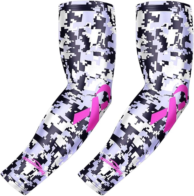 COOLOMG Basketball Compression Arm Sleeves for Baseball Football Volleyball Sports Youth Kids Adult