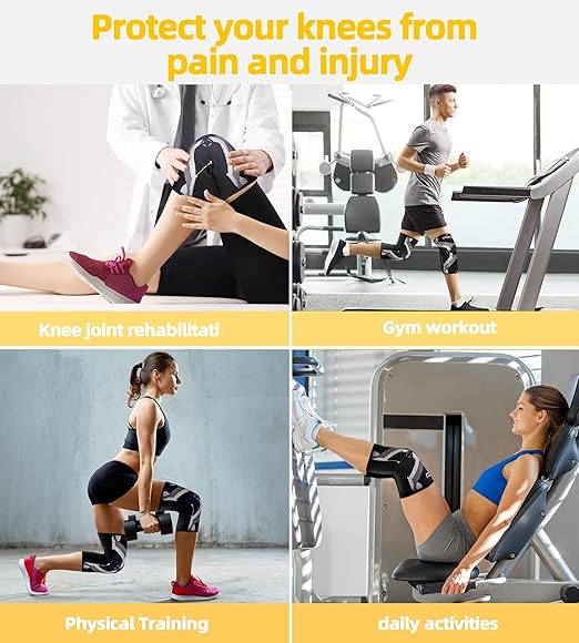 Knee Braces 2-Pack - Compression Sleeves for Men & Women, Knee Pain Relief for Arthritis, Meniscus Tear, Running, Gym, Basketball - Blue XL(Check Sizing)