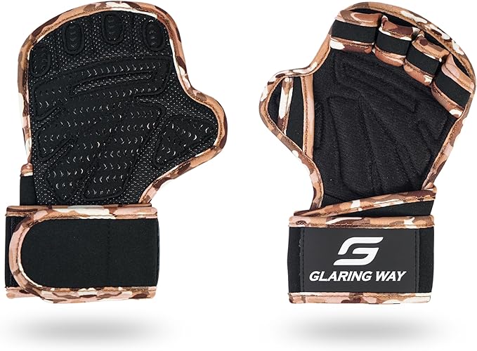 Neoprene Padded Weight Lifting Gloves for Men and Women - Ventilated Workout Gloves for Athletes Gym Sessions Cycling Tracking & Sports with Full Palm Protection