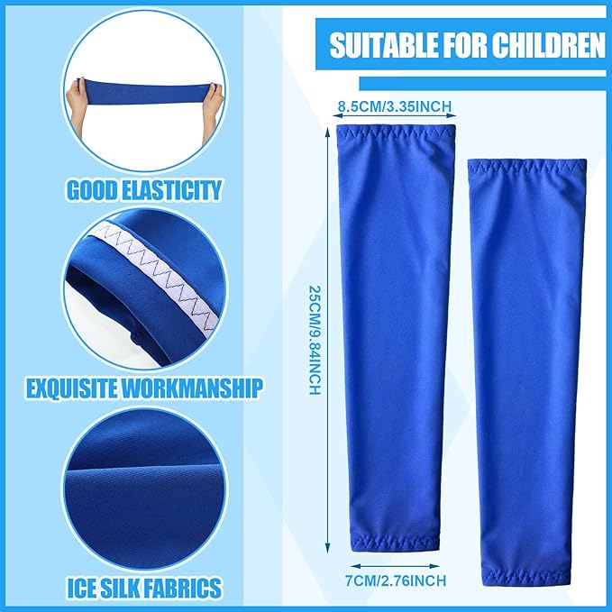 Mepase 14 Pairs Arm Sleeves for Kids UV Sun Protection Cooling Arm Compression Cover Boys Baseball Football Basketball Sport