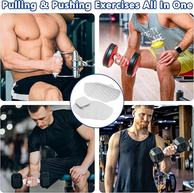 Silicone Gym Grips for Weight Lifting,Workout Gloves for Women Men Alternative,Anti Slip Gym Workout Grip,Rubber Gym Hand Grips-Weightlifting Grips Pad for Barbell,Pull Up,Ryptfit,Training