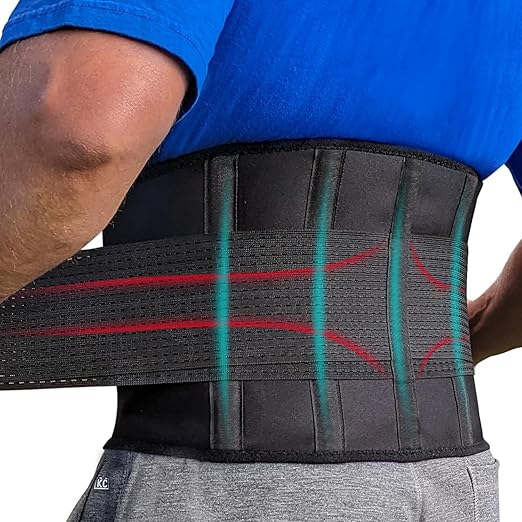 Back Brace for Lower Back Pain Relief – Adjustable Lumbar Support Belt for Women & Men, Lower Back Support for Herniated Disc, Sciatica & Heavy Lifting, Workout Back Support Brace, Size M