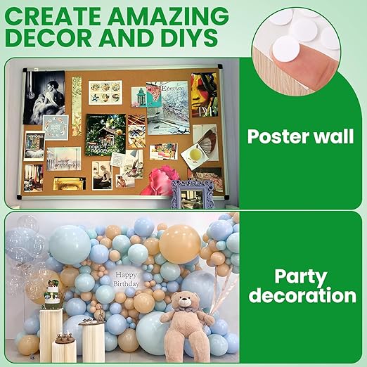 600Pcs Dual-Adhesive EVA Foam Dots, Round Mini Foam Discs for Crafts, Ahesive Foam Tape Stickers Furniture Pads for Wall Decoration, DIY Crafts, Cards - White