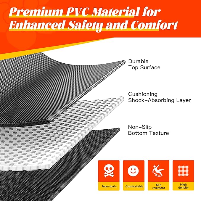 VTORY 7mm Large Workout Mat 7×5 ft – Extra Large Wide Yoga Mat & Pilates Mat Thick, Non-Slip Exercise Mat for Home Gym, Home Workout, HIIT, Strength, Stretching