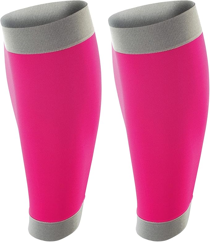 Spiro Adult Unisex Contrast Compression Calf Guards (M) (Orange/Gray)