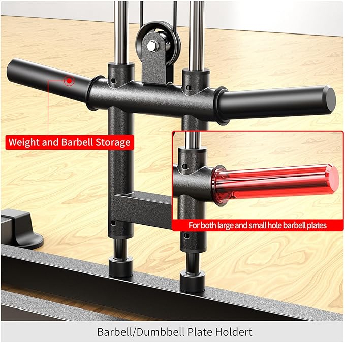 Multi-Purpose Squat Rack,Smith Machine Weight Rack Set with Cable Crossover System, Home Gym Power Racks, Power Racks and Packages
