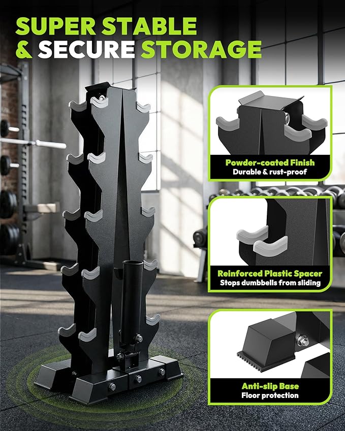 HANDBODE Dumbbell Rack A Frame Weight Rack Stand Dumbbell Weight Storage for Home Gym, Space-Saving Weight Stand for Home Gym