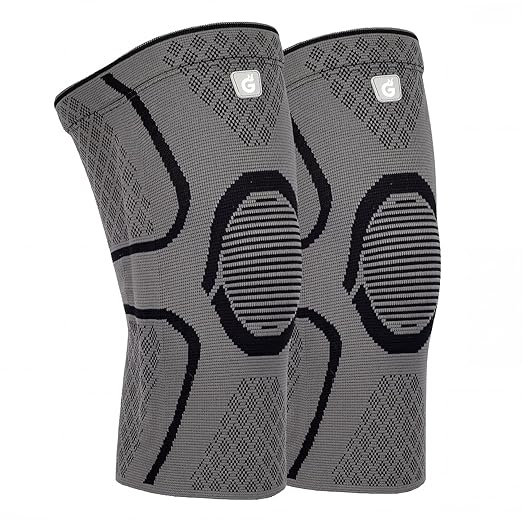 GOOGAH Knee Compression braces 2-Pack - Pain Relief Support for Arthritis, ACL & Meniscus Tears | Breathable Nylon Knee Sleeves for Men & Women | Sizes XXS-2XL