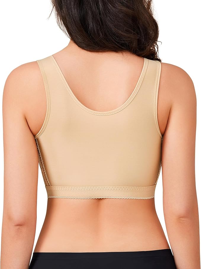 BRABIC Womens' Front Closure Post-Surgery Posture Corrector Bra Shaper Tops with Breast Support Band