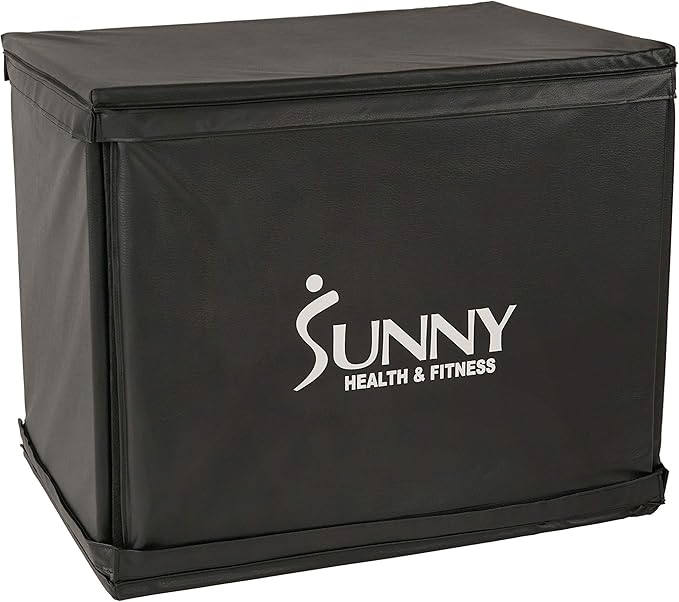 Sunny Health & Fitness Foam Plyo Box with Adjustable Heights and High Weight Capacity