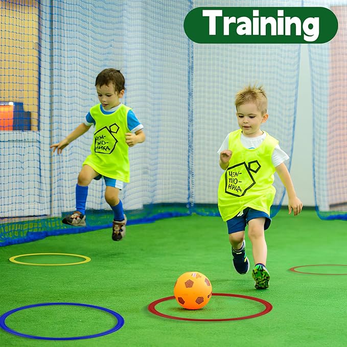 Mototo 24/30/48/96 Pack Agility Rings 15 Inch Speed Training Hopscotch Rings Plastic Circle Jumping Hoops Agility Hurdles for Athlete Exercise Soccer Football Gymnastics Games Practice Footwork
