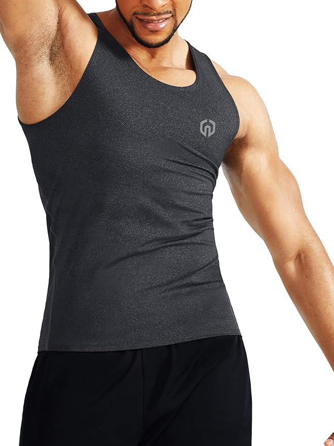 NELEUS Men's 3 Pack Athletic Compression Under Base Layer Sport Tank Top