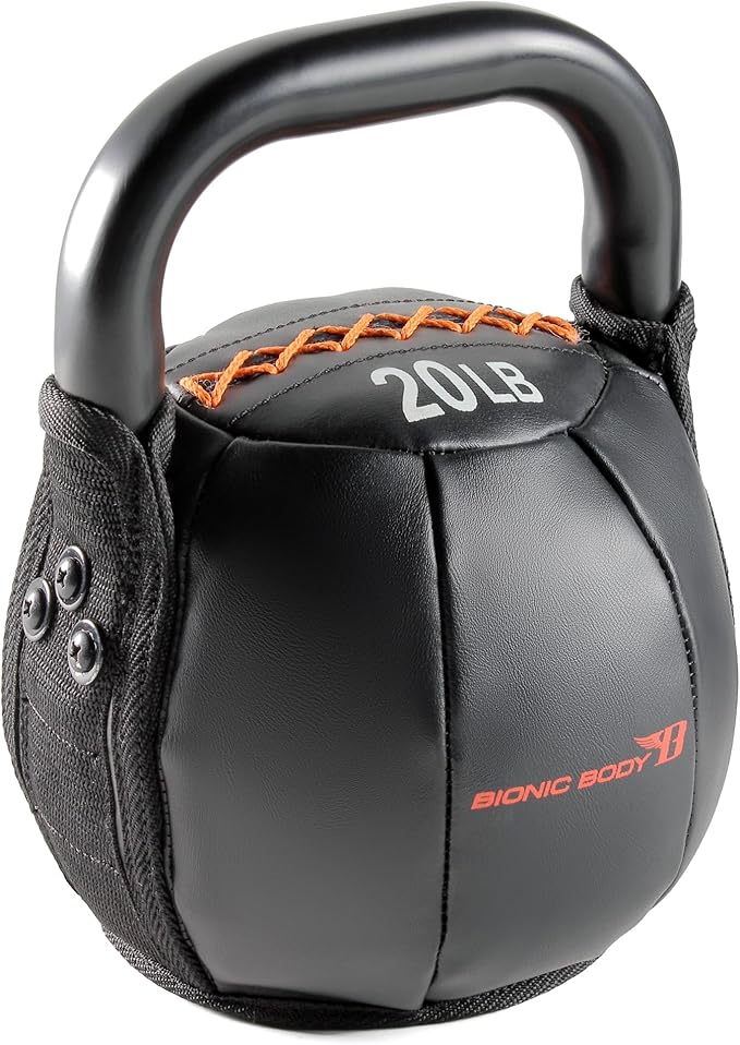 Bionic Body by Kim Lyons Soft Kettlebell with Handle | Soft Weight for Strength Training, Conditioning, Core & Full Body Workouts | Ergonomic Grip | Home Gym, Cross Training, HIIT & Functional Fitness Equipment