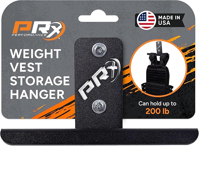 PRx Performance USA Made Wall-Mounted Heavy Duty Storage Hanger for Weight Vests,Tactical Gear, Backpacks,and Body Armor Plate Carrier Vest, Durable Steel Construction for Home Garge Gym Accessories