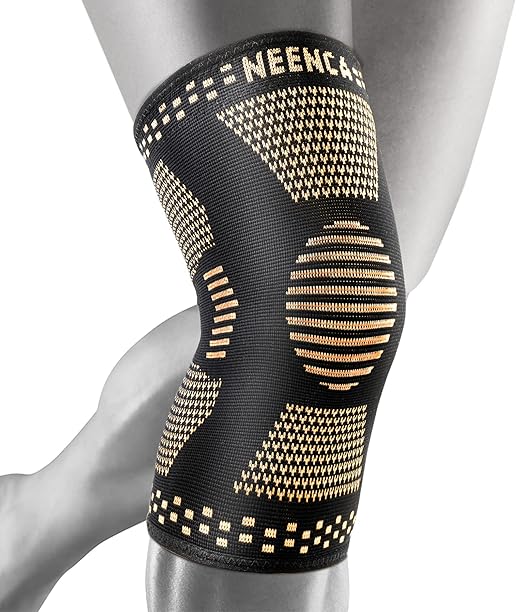 NEENCA Copper Knee Braces for Knee Pain Relief - 2 Pack Knee Sleeves Set for Women & Men, Knee Compression Sleeves with Copper Ions Infused Fiber for Sports, Workout, Arthritis, Meniscus Tear, ACL,PCL