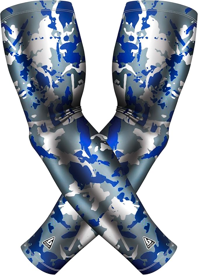 B-Driven Sports Pro Fit Compression Arm Sleeves for Men Women & Youth - Volleyball Golf Running Baseball Basketball - Pair